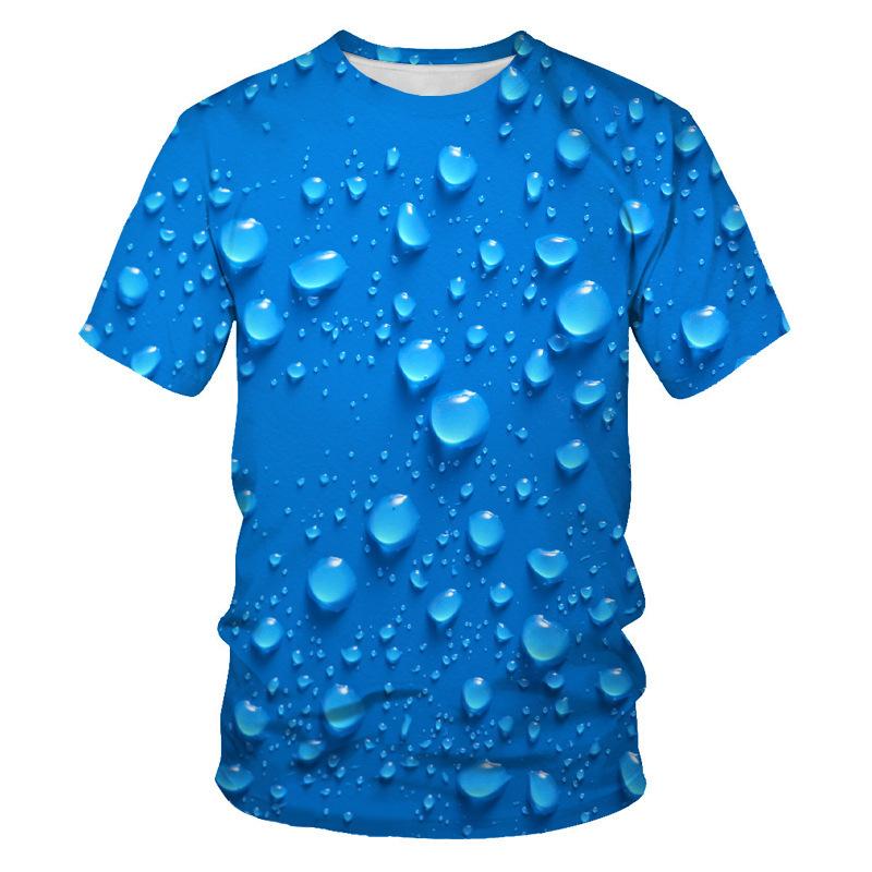 Ice 3D Printed T-shirts for Men and Women, Drip, O-neck T-shirts, Log Fashion, Street Clothing Look, Kids Top Clothes