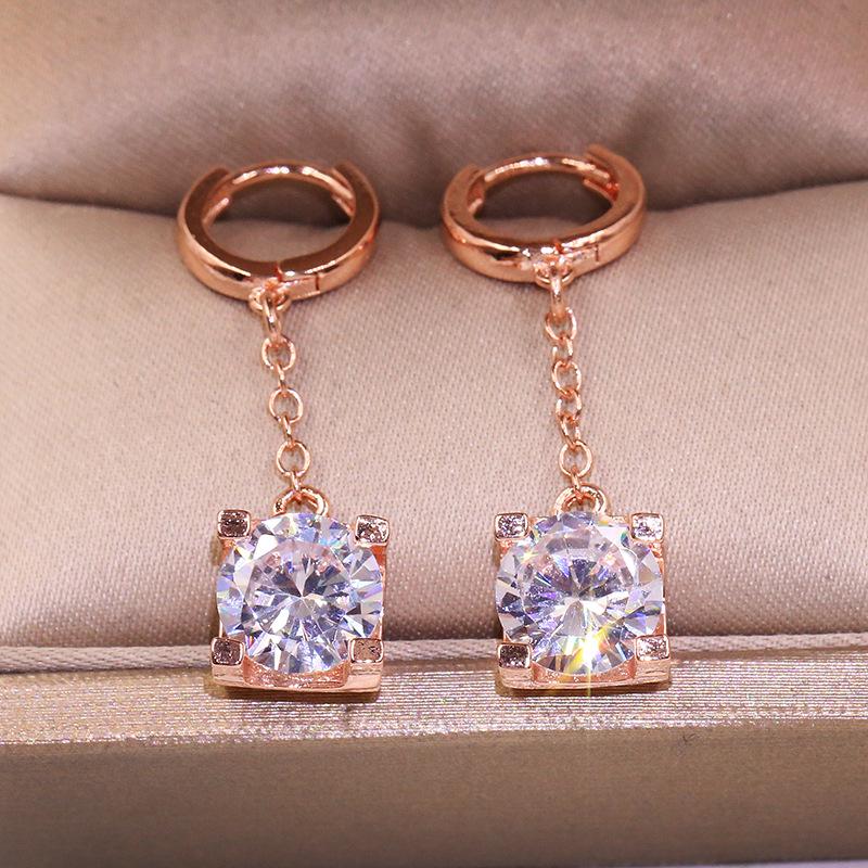 Роскошные Женские Серьги-Подвески Модные Серебряный Цвет Розовое Золото Свадебные Серьги Винтажные Длинные Серьги-Подвески Для Женщин