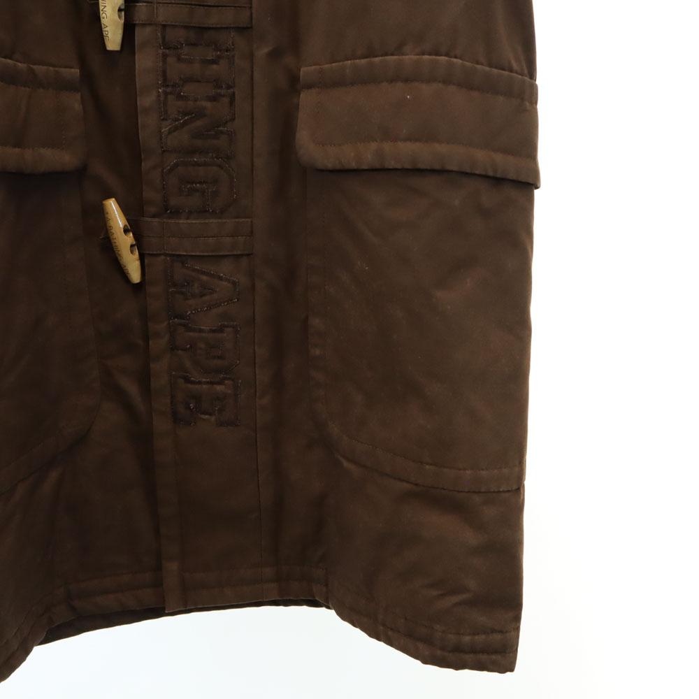 A Bathing Ape Made In Japan Duffel Coat S Brown Quilted Back Men's Used
