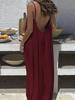 Women's Spaghetti Strap Backless Long Dress