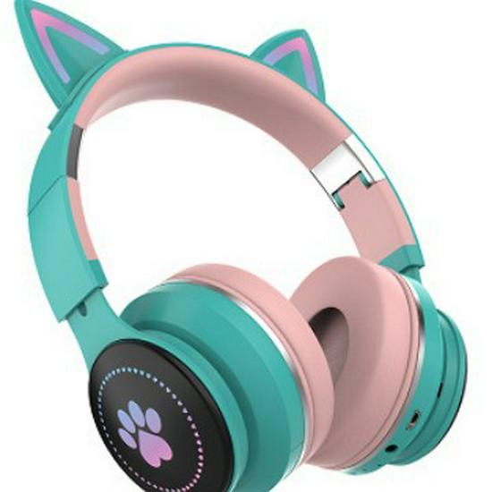 Cat Ear Luminous Bluetooth Headphones for Kids - Universal Compatibility