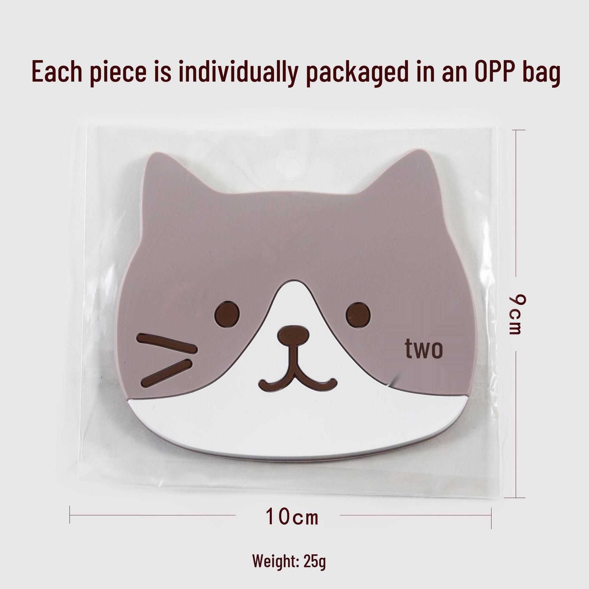 

Cute Cat PVC Non-slip Washable Coaster - Heat Insulation Tea Cup Mat