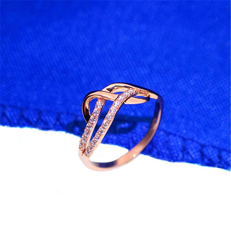 Фиолетовое Золотое Кольцо с Цирконием, Покрытое Розовым Золотом, Изысканное Классическое Цветное Золотое Кольцо, Регулируемое, Для Женщин