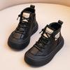 Warme Baumwollstiefel für Kinder Winter Kinder Baumwoll-Kurzstiefel mit Fleecefutter Jungen Lederstiefel