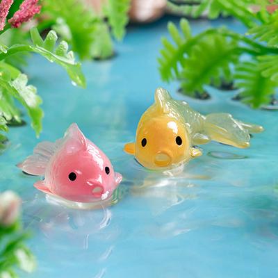 1Pc Micro Landscape Creative Cute Lucky Koi Fish Ornament Drip Gel Mini Fish Statue Ornaments Goldfish Gifts Desktop Jewelry