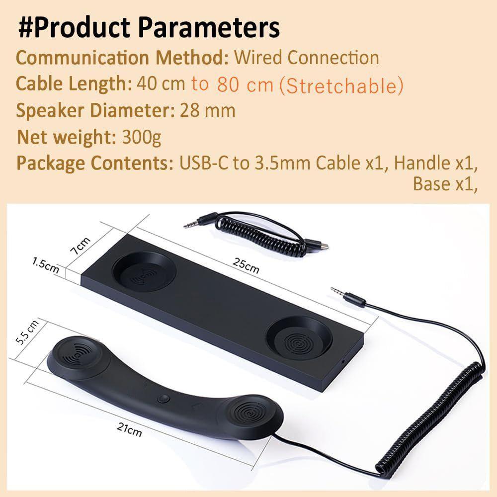 Type-C Phone Handset with Microphone Handheld Cell Phone Receiver High Quality Telephone Handset