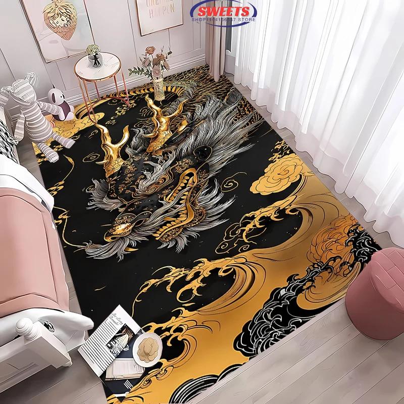 3D-Druck Dargon Teppich Neuerscheinung! Rutschfeste Schallisolierung, Teppich für Wohnzimmer, Schlafzimmer, Bürobereiche, Strapazierfähige Waschbare Matte