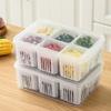 Fridge Food Storage Container With Drain Basket Fresh Keeping Box Garlic Ginger Onion Pepper Fruit Vegetable Kitchen Organizer