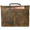 16 Inch Retro Buffalo Hunter Leather Laptop Messenger Bag Briefcase NEW