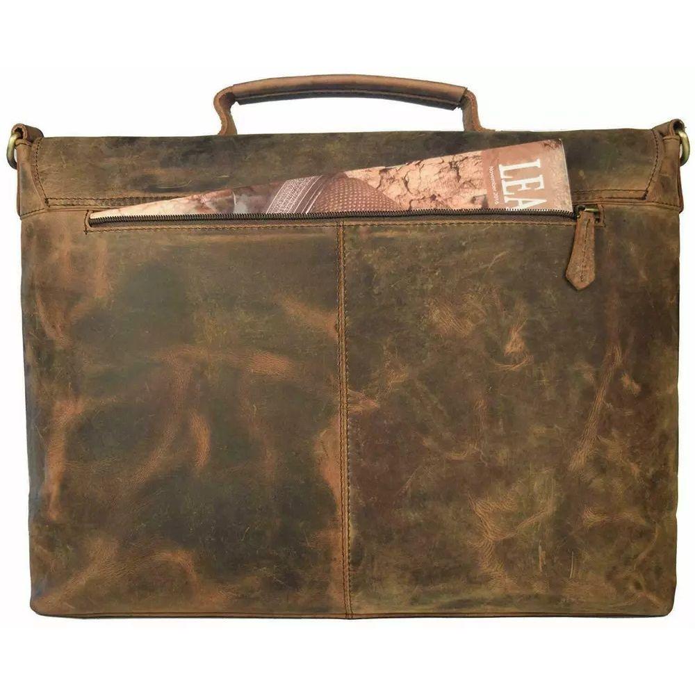 Geantă Messenger Laptop 16 Inch Piele Retro Buffalo Hunter Servieta NOU
