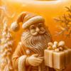 Embossing Santa Candle Casting Mould Holiday Cylinder Candle Making Mould for Making Candle Christmas Decoration