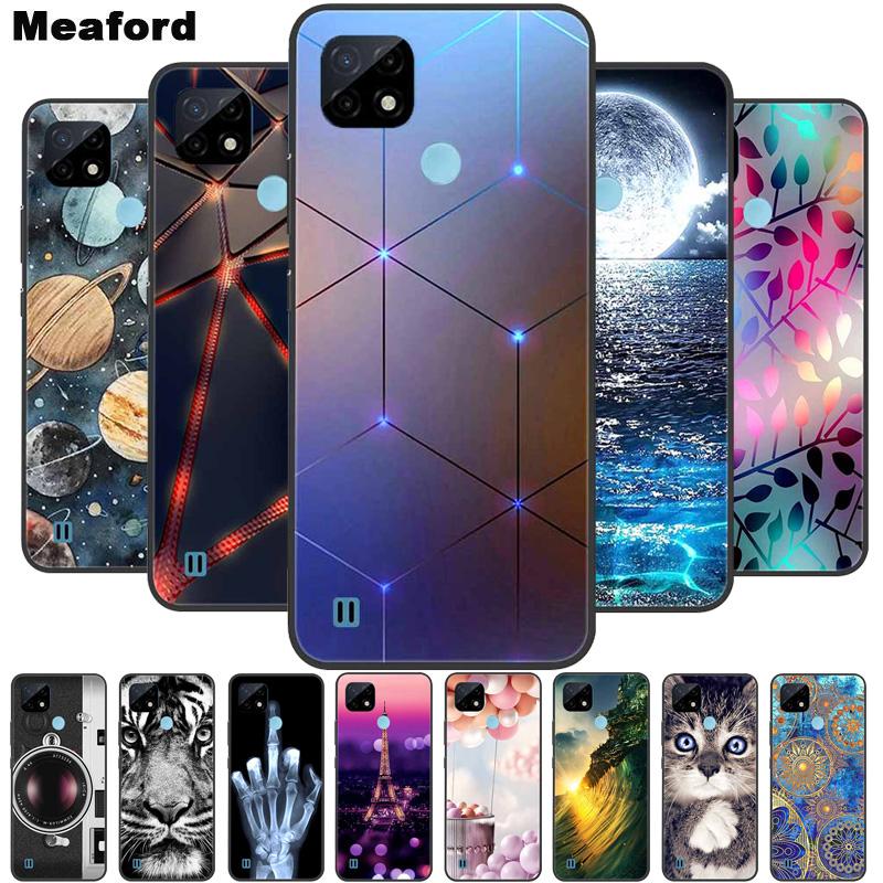 Pro Realme C21 Pouzdro Nárazuvzdorné Měkký silikon TPU Zadní kryt Pro Realme C31 C21Y C25S C25 Pouzdra na telefony Realme C21 C31 Roztomilý kreslený