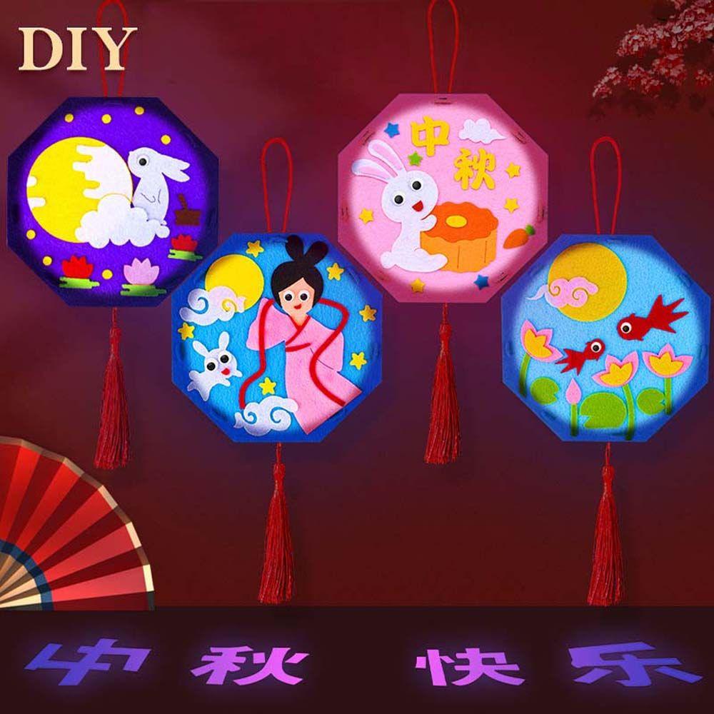 

Paper Mid-Autumn Festival Lantern DIY Chinese Lantern Handmade Paper Lantern Flower Light Lamp