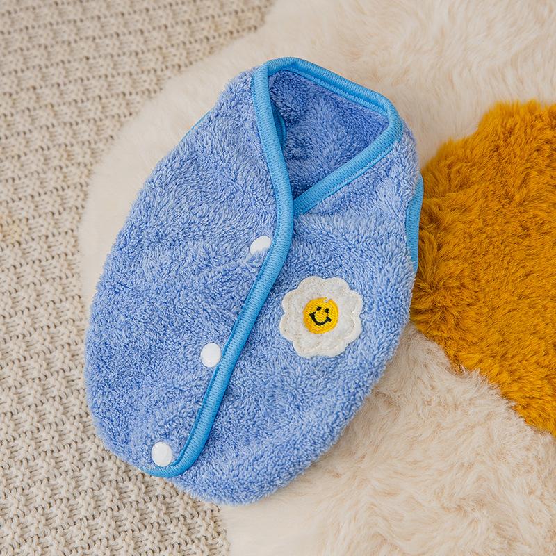 

Soft Fleece Pet Dogs Clothes for Small Medium Dogs Winter Warm Puppy Cat Vest Chihuahua Jacket Teddy Yorkie Shih Tzu Waistcoat M синій