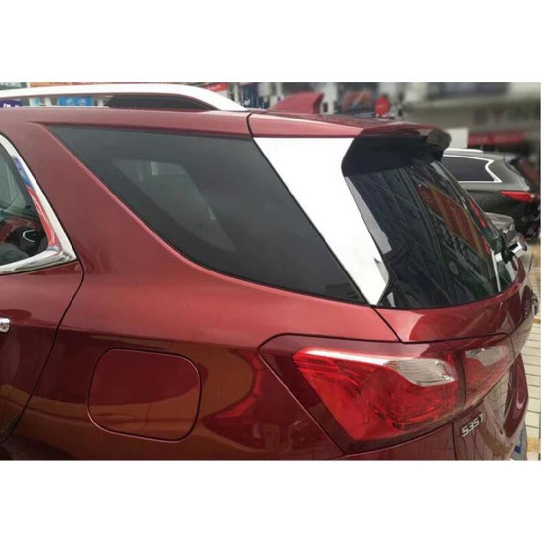 For Chevrolet Holden Equinox 2018 ABS Chrome Rear Window Spoiler Side Bevel Cover Trim Pillar Post Car Styling Accessories
