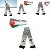 Palestine Flag Scarf Double-layered Polyester Fabric 14*130cm Multicolor