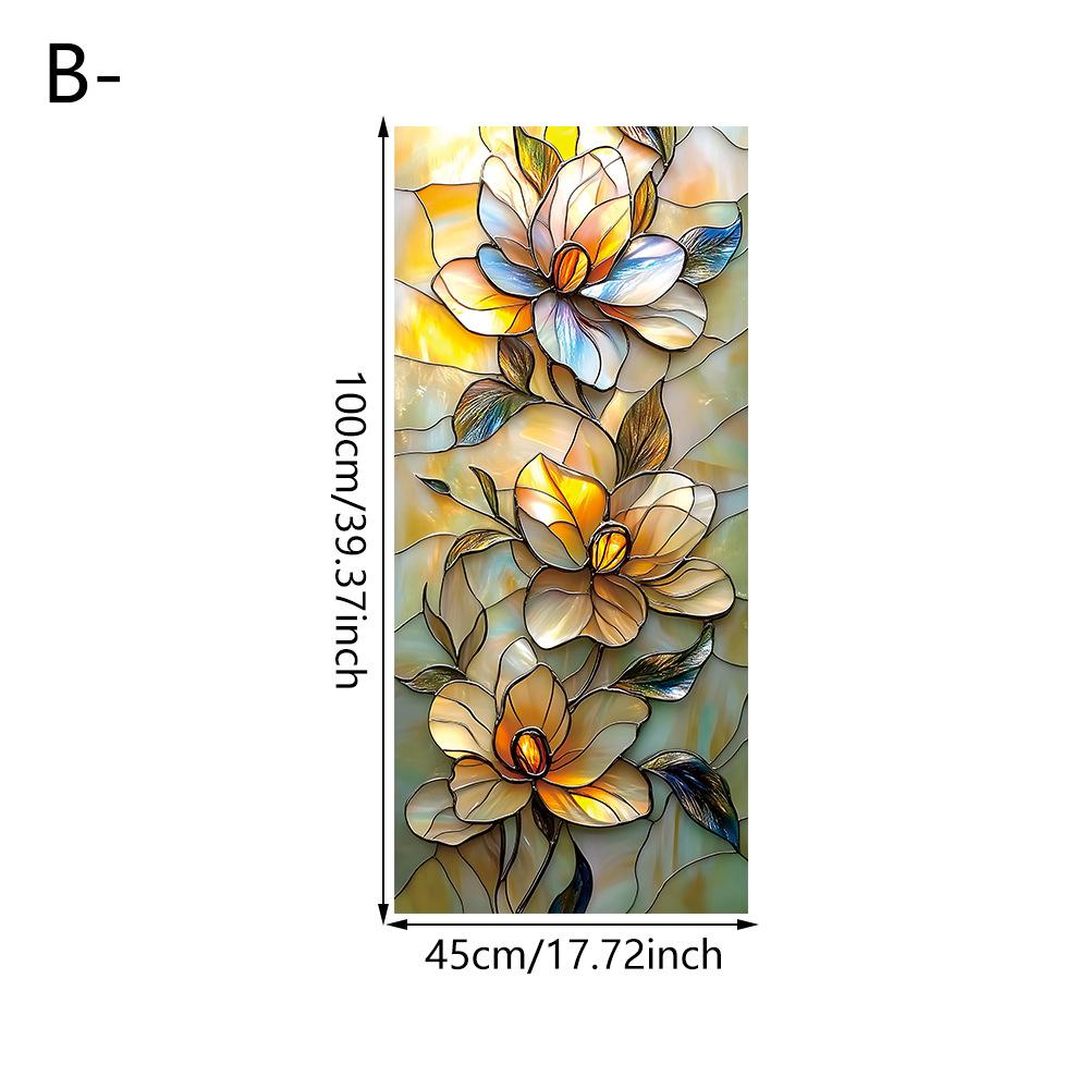 Novel and colorful Retro Frosted Color Electrostatic glass Stickers Anti-peep Sunscreen glass Stickers Window grille Decoration