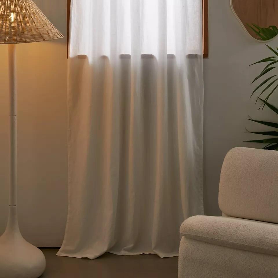 Knotted Lanyard Curtains Pure White Cotton Short Curtains Decorative Indoor Cotton American Small Hanging Curtains
