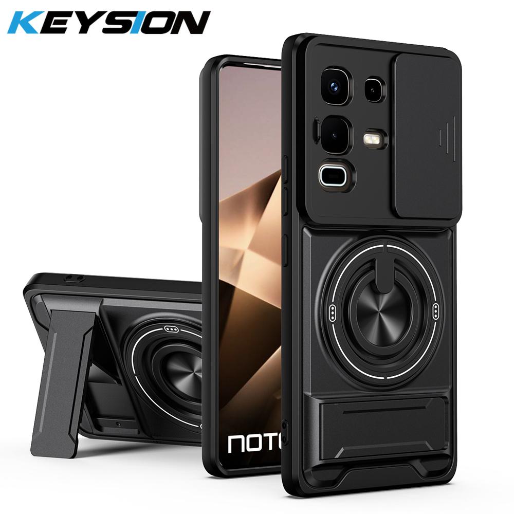 KEYSION Magnetic Phone Case for Infinix Note 50 4G 50 Pro+ 50S 50X 5G Slide Camera Protection Upright Kickstand Shockproof Cover
