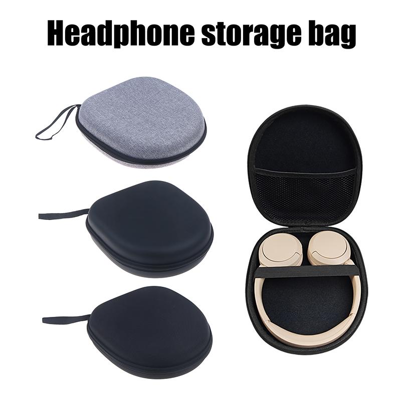 High-Capacity Headset Headphone Case Earphones Shockproof Storage Box Hard Shell Eva Headphone Zipper Protective Bag Universal