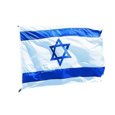 90X150cm Israelische Nationalflagge zum Aufhängen Polyester ISR IL Israelische Nationalflaggen Banner zur Dekoration mit Messingösen