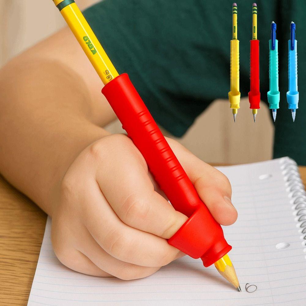 4Pcs/Set Silicone Pencil Sleeves Textured Pen Holder Portable Pen Protective Cover