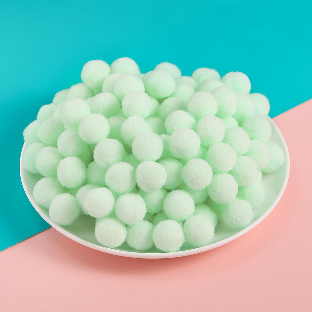 50pcs 10/15mm Multicolor Soft Fluffy Ball Pompom Plush Balls for DIY Sewing Holiday Decorations and Jewelry Making Supplies