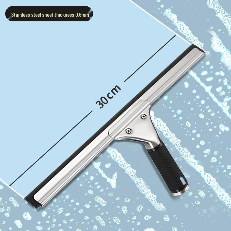 Stainless Steel Glass & Window Cleaning Scraper with Retractable Squeegee