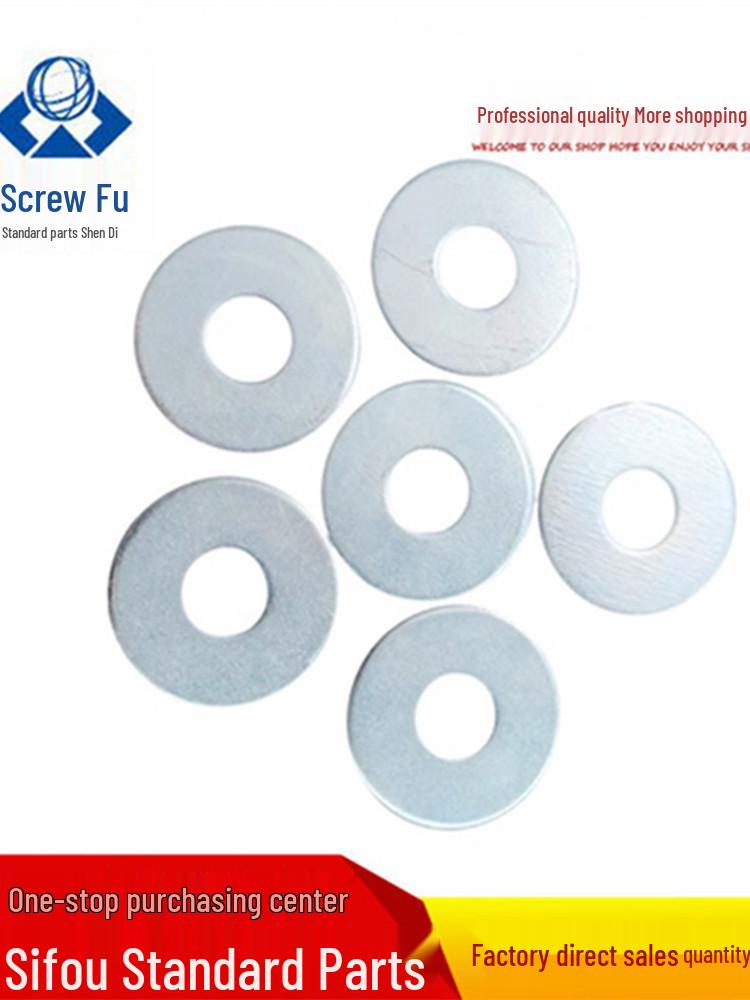 GB/T96.1 Galvanized Extra-Large Flat Iron Washer 6*18*1.5 (Silver White Zinc) 200 pcs