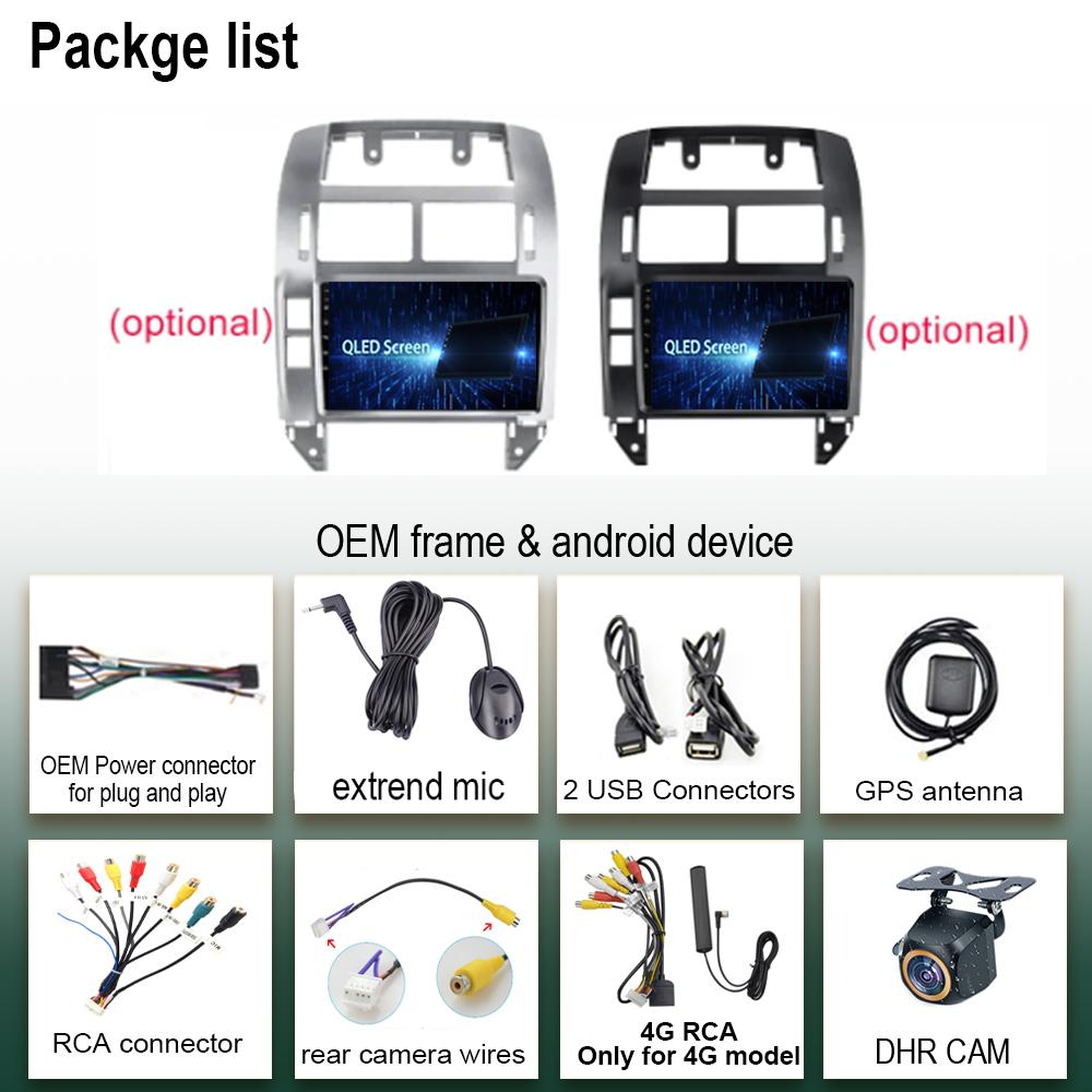 For Volkswagen Polo Mk4 IV 2001-2009 Multimedia Video Player GPS Navigation Android Auto Carplay WIFI HDR Screen BT No 2din DVD