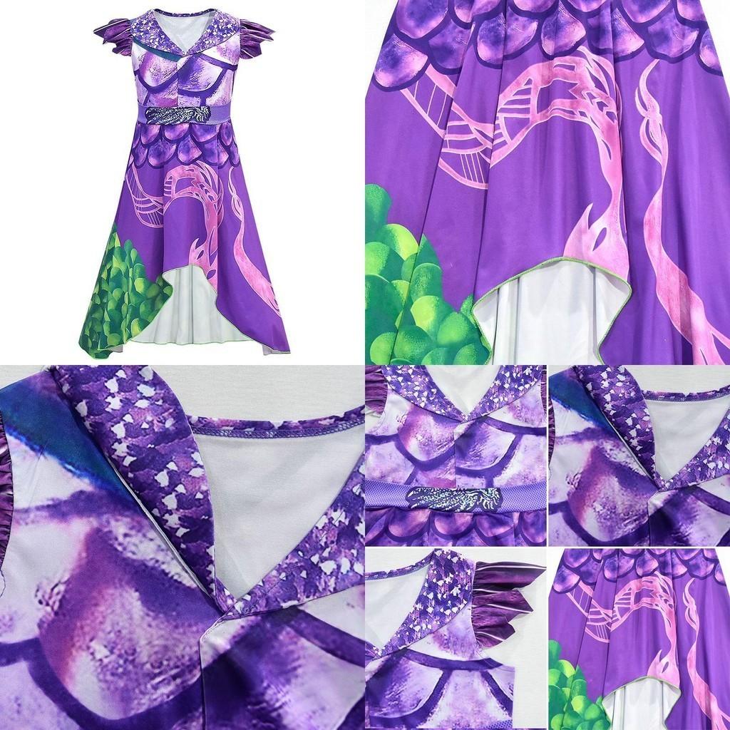 Stylish And Spellbinding Descendants 3 Mal Costume Short Sleeve Design For Halloween Fun