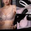 Light Oxygen Cotton Petal Cup Light Breathable Seamless Side Ratio Anti-sagging Bra Set