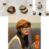 Stylish Embroidered Corduroy Newsboy Cap For Women Retro Beret Hat All Seasons