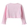 Flower Beaded Cotton Girls Knitted Cardigan Jacket Children's Small Shawl Matching Dress