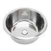 Round RV Sink Stainless Steel Kitchen Bar Single Bowl Sink with 40mm Drainage for Boat Caravan Campi