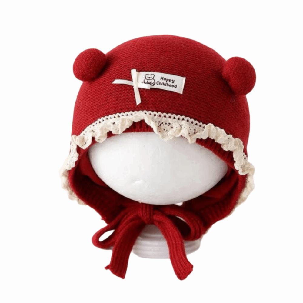 Breathable Winter Baby Crochet Hat Cold-Resistant Winter Baby Lacing Cap Outdoor Activities