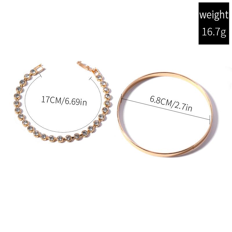 

Alloy Bracelet Vintage Jewelry Fashion Gold Diamond Bracelet Feminine Gloss Simulation Gold Jewelry