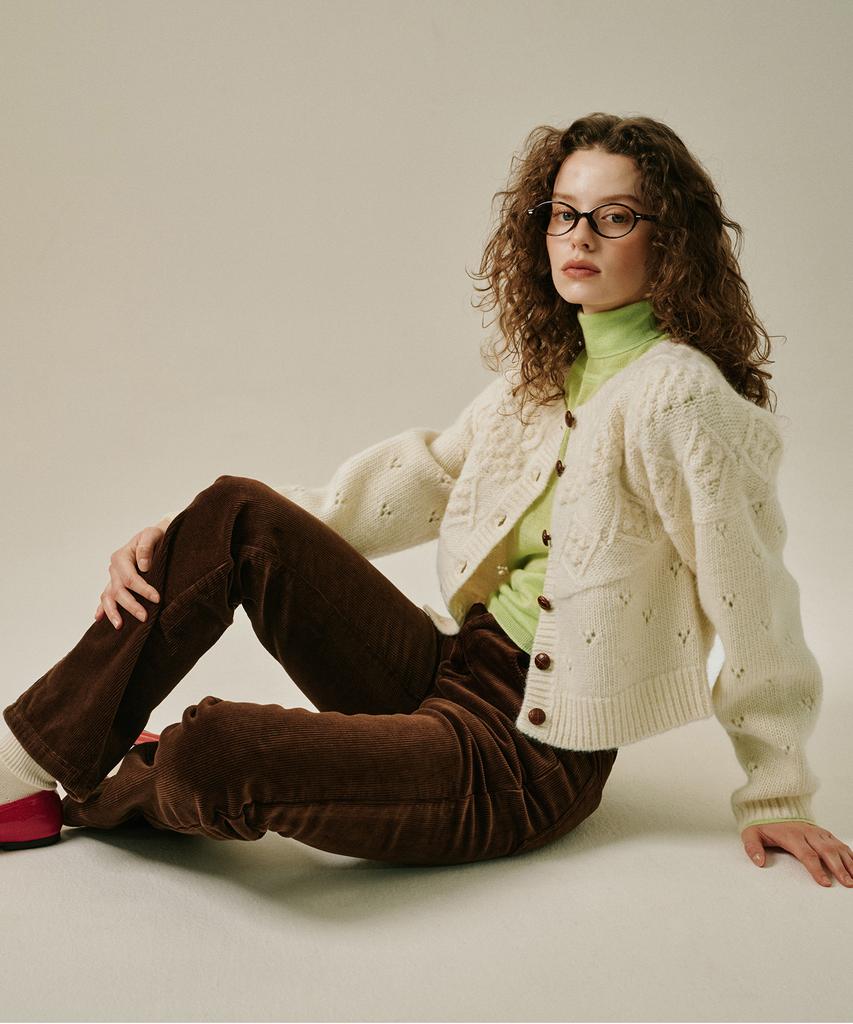 GREENBUTTER Wool Turtleneck Knit (Melon)