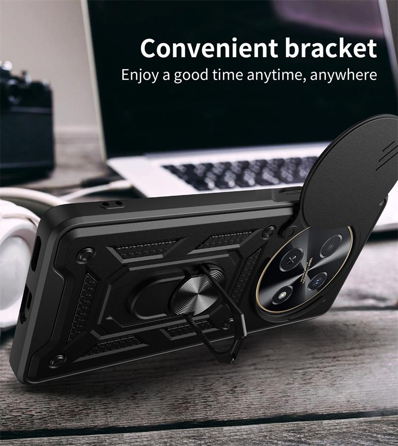 Nova12i 4G Armor Shockproof Back Cover For Huawei Nova 12i 4G Magnetic Ring Holder Coque On Hauwei nova12i nova 12 i i12 4G