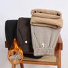 2024 Fashionable High-Waisted Woolen Pants for Middle-Aged & Elderly Women - Elastic Waist, Loose Fit, Plus Size for Autumn/Winter