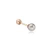 [Tragus] Grey Pearl 4mm 10K/14K Gold Piercing