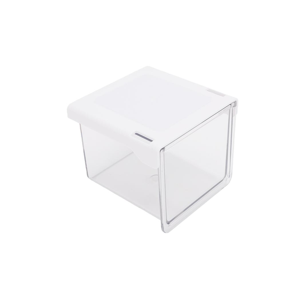 Klare Aufbewahrungsbox unter dem Spiegelschrank Hohe Transparenz PET Schubladenorganizer 33 Grad schräge Öffnung für das Badezimmer