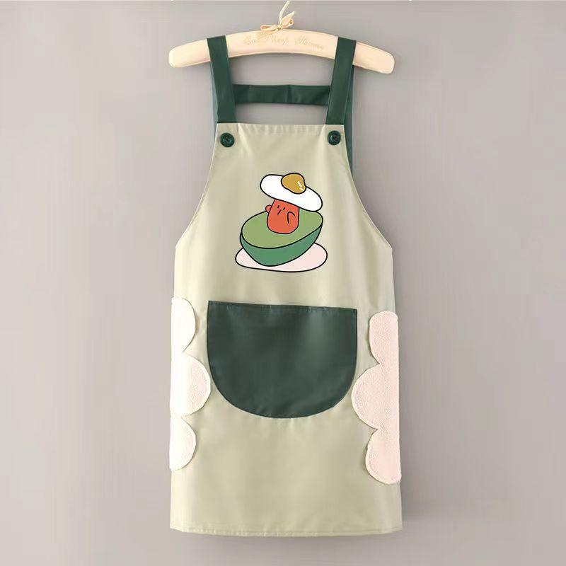 Apron for Home Kitchen Waterproof and Oil-proof Cute Fashionable Adult Apron