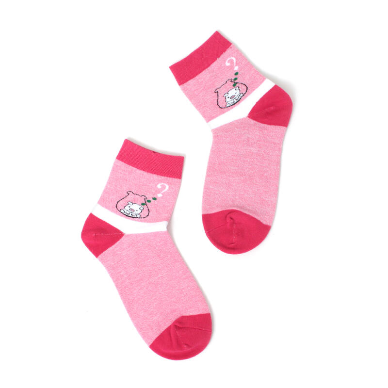 Women's pig character short socks