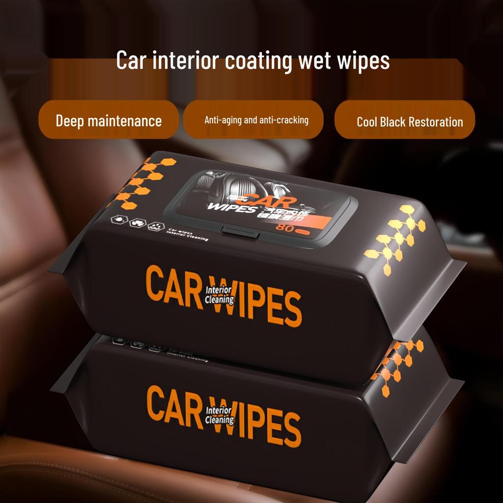 Leather Car Interior Cleaning Wipes for Dashboard and Seat Stain Removal
