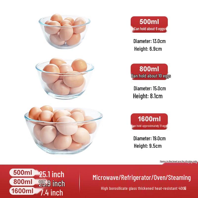 Yude Heat-Resistant Glass Bowl Set