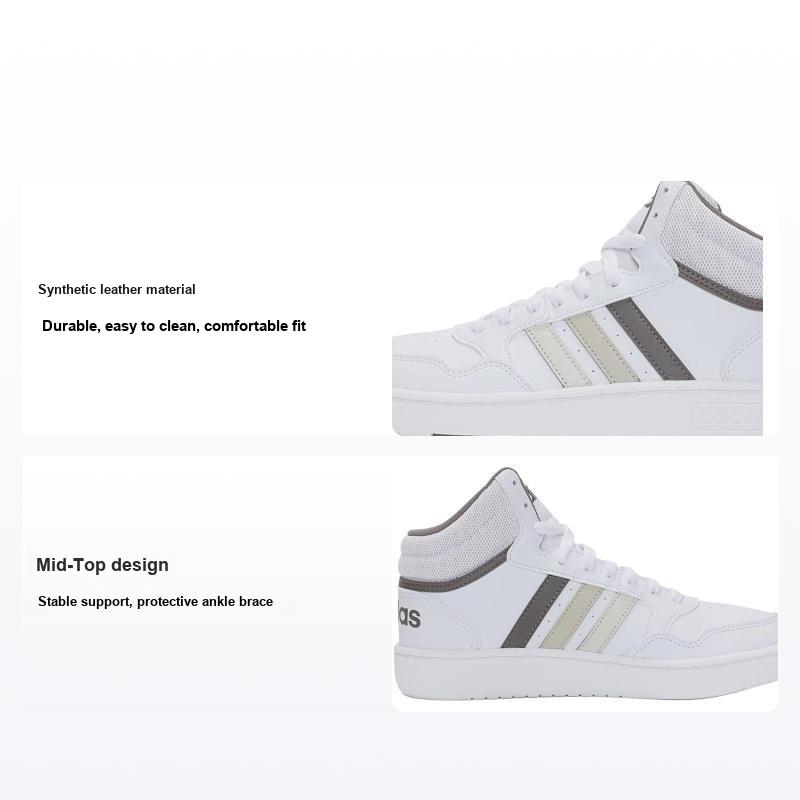 adidas Hoops Mid K White Orbit Grey Kids Sneakers Cloud-White Putty-Grey IH7894 35