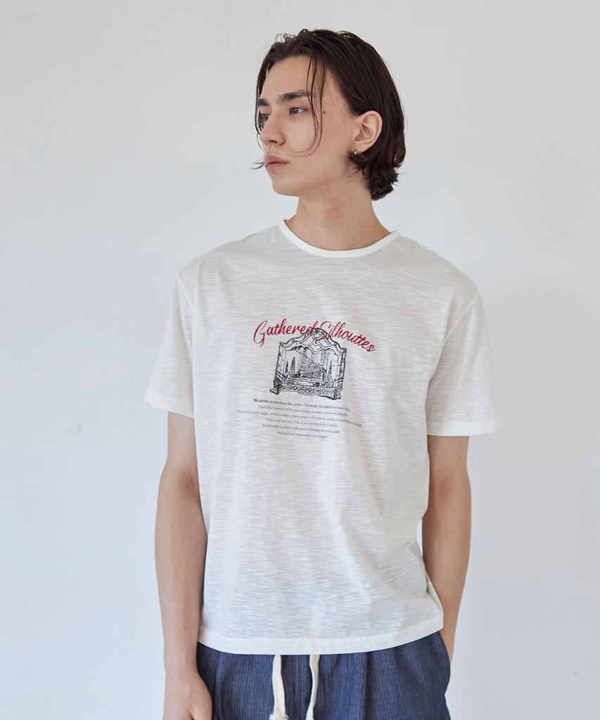 SENTAIR Silhouette Half T-Shirt _Ivory