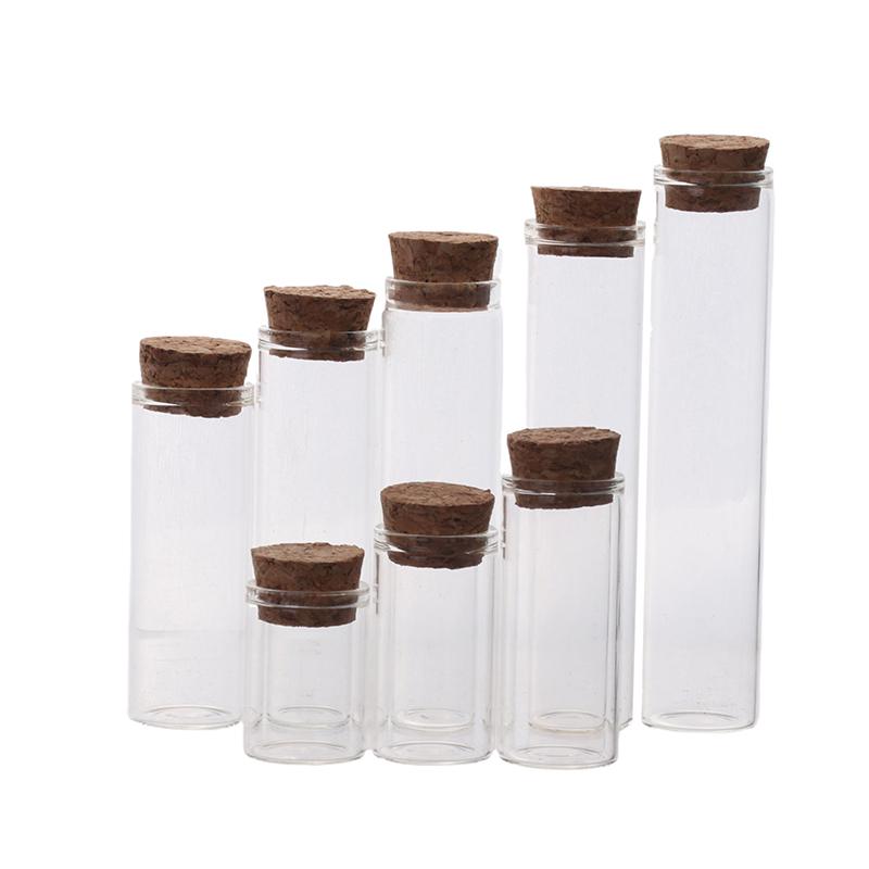 10 Stück Reagenzgläser aus Glas mit Korken, Nachrichtenflaschen, Gläser, Fläschchen, Geschenk, Kunst, Basteln, 5 ml, 8 ml, 10 ml, 12 ml, 15 ml, 20 ml, 25 ml, 30 ml