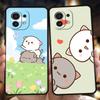 Peach And Goma Cat Phone Case for Xiaomi Poco C51 F3 X3 X4 GT NFC M3 M4 M5 Mi 13 12 11 Ultra 12T Pro Lite 5G Silicone Cover Bags